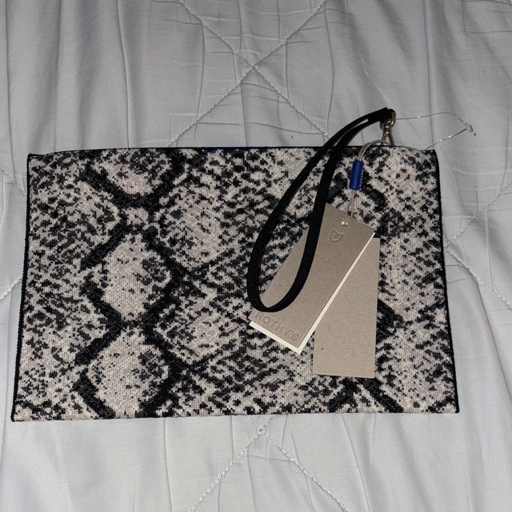 Black and White Clutch and Wristlet